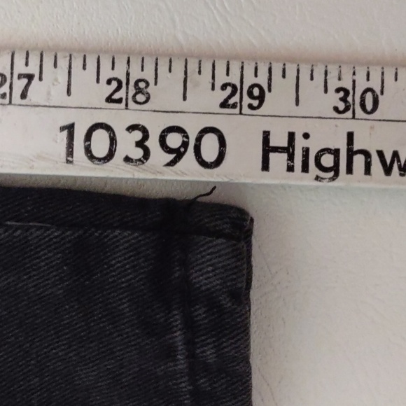 Black Goth Rock and roll emo pants black denim jeans for men size XL - Picture 11 of 14